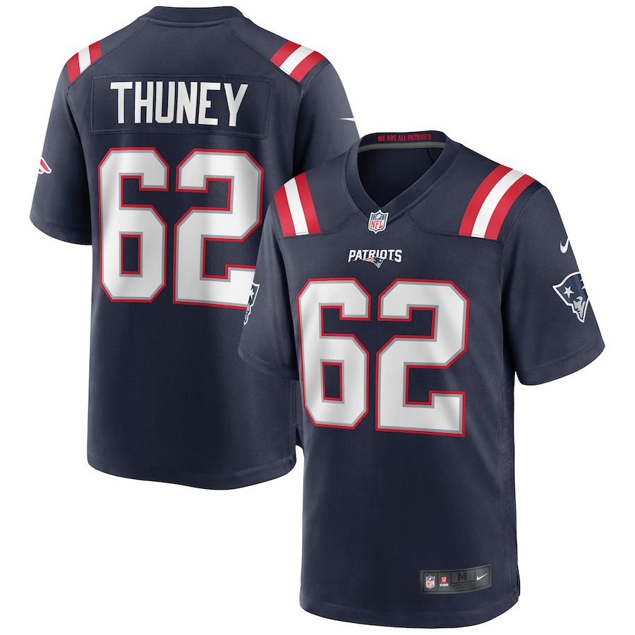 Men New England Patriots #62 Joe Thuney Nike Navy Game Player NFL Jersey->new england patriots->NFL Jersey